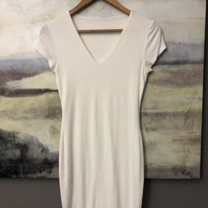 White bodycon minidress